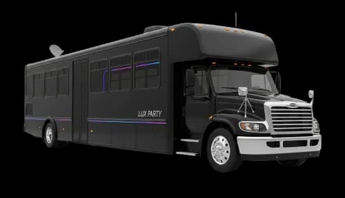 Party Bus — part of the Boca Raton Airport Car Service fleet, for up to 27 passengers on FLL, PBI & MIA airport transfers, weddings, cruise-port runs, and South Florida chauffeured rides